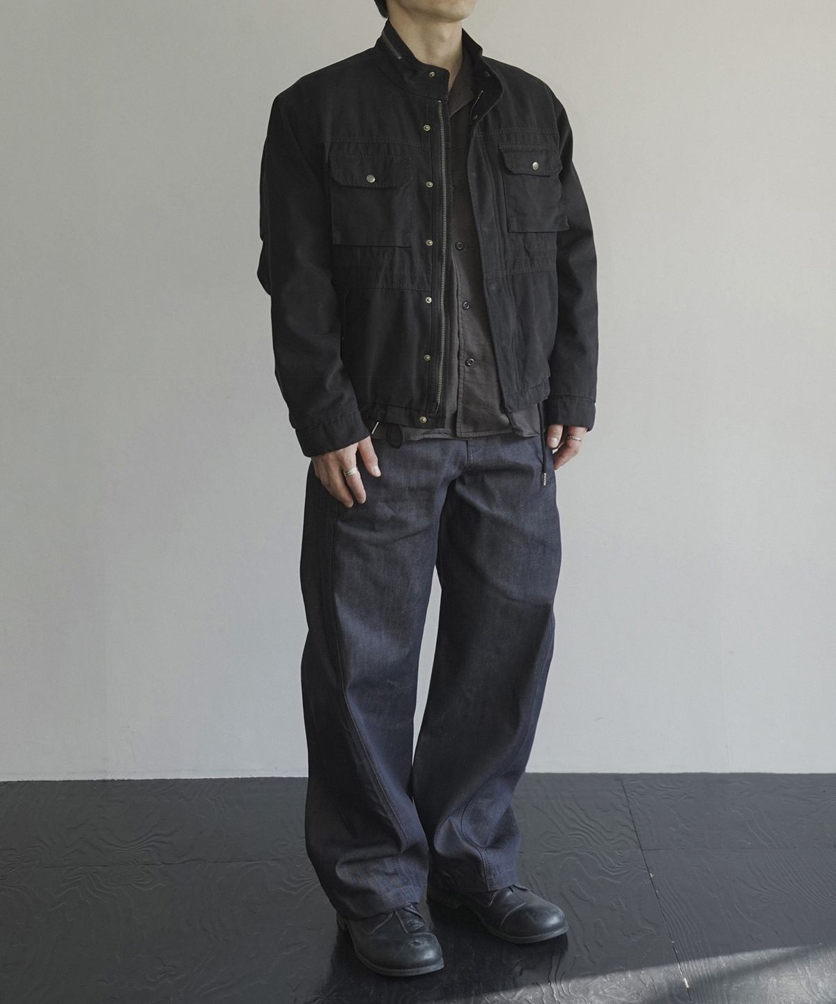 시도(SIIIIDO) KIKUO FIELD JACKET(BLACK)