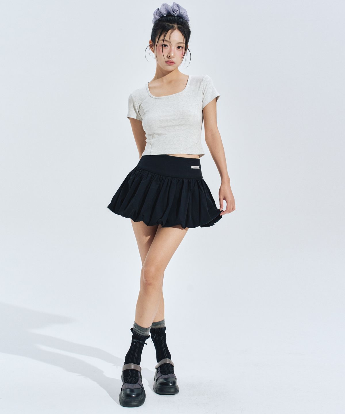 제로플래닛(ZEROPLANET) 클레어 스퀘어텍 티셔츠 L/GREY