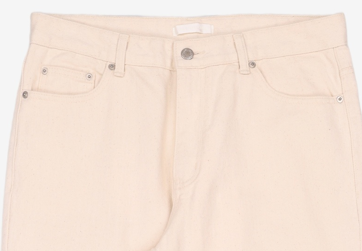오더아카이브(ORDER ARCHIVE) Minimal wide jeans - 내츄럴크림진 32