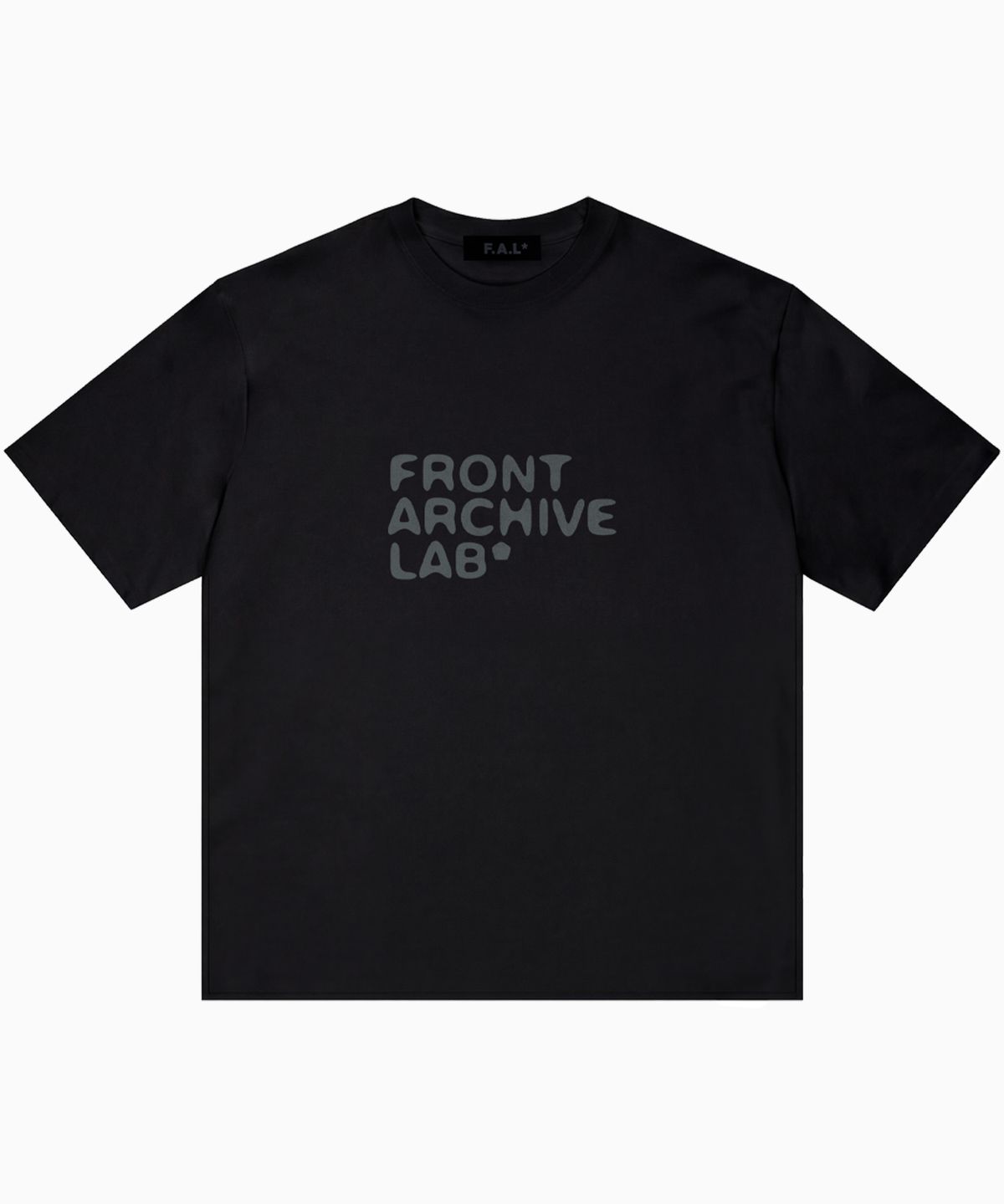 프론트아카이브랩(FRONT ARCHIVE LAB) BLUR 오버핏 반팔 티셔츠 [블랙]