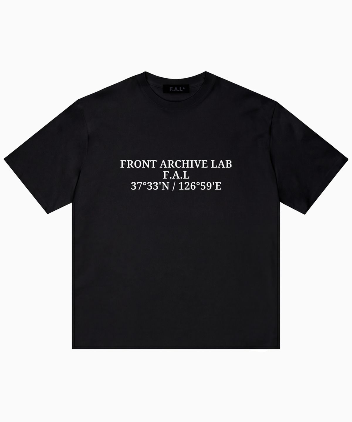 프론트아카이브랩(FRONT ARCHIVE LAB) COORD 오버핏 반팔 티셔츠 [블랙]