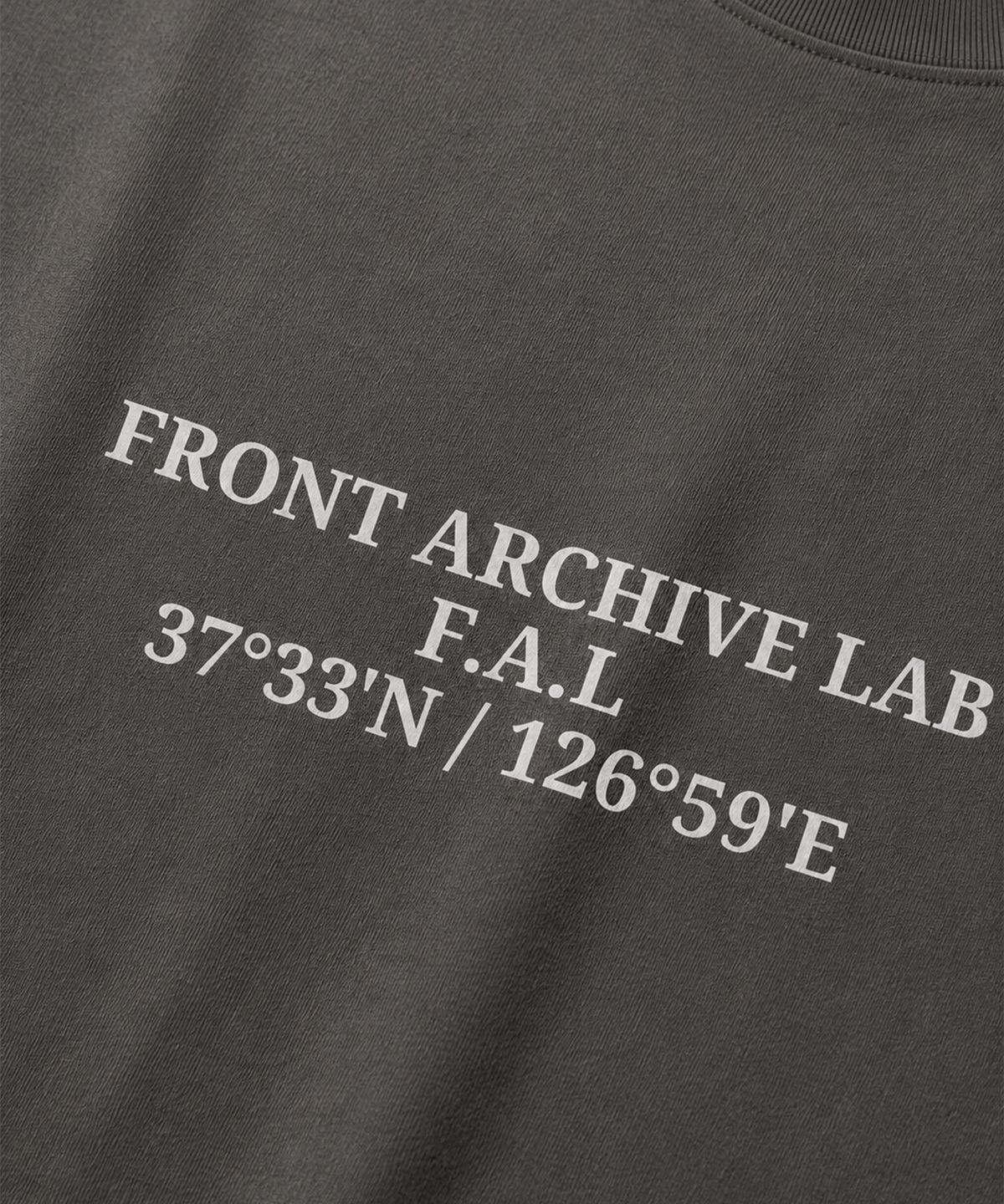 프론트아카이브랩(FRONT ARCHIVE LAB) COORD 오버핏 반팔 티셔츠 [차콜]