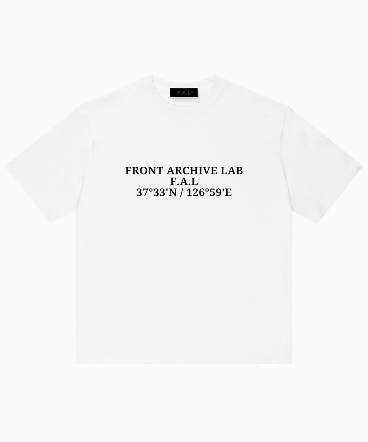 프론트아카이브랩(FRONT ARCHIVE LAB) COORD 오버핏 반팔 티셔츠 [화이트]