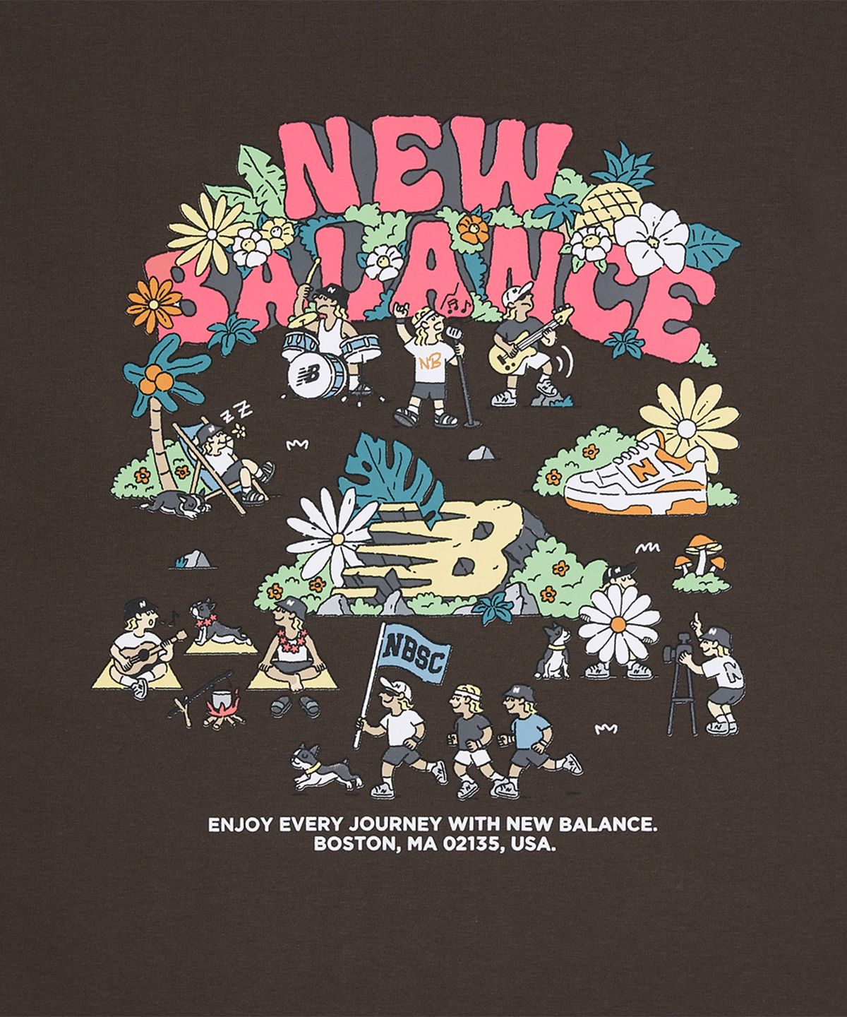 뉴발란스(NEW BALANCE) NBNGGCO213 / UNI NB BOY 피크닉 페스티벌 나시티 (BROWN)
