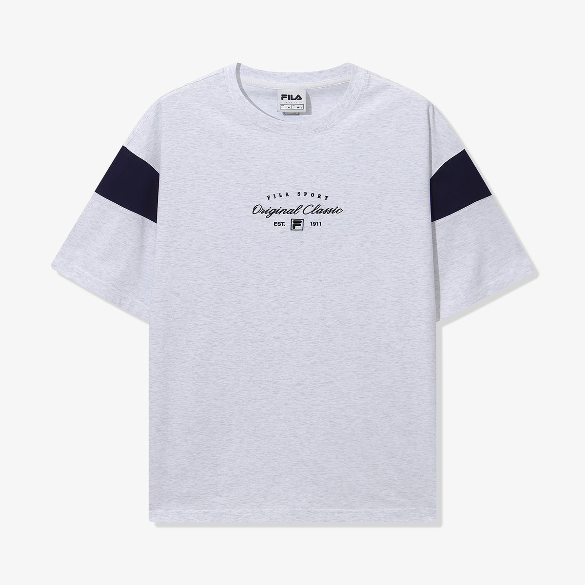 휠라(FILA) Coldwave+ 트랙 어깨배색 반팔티(FS262RS01X007061)
