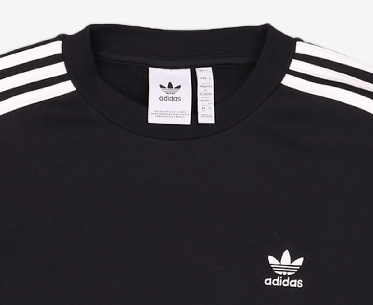 아디다스(ADIDAS) 오버사이즈 크루 스웨트셔츠 - 블랙 / IZ1829 L