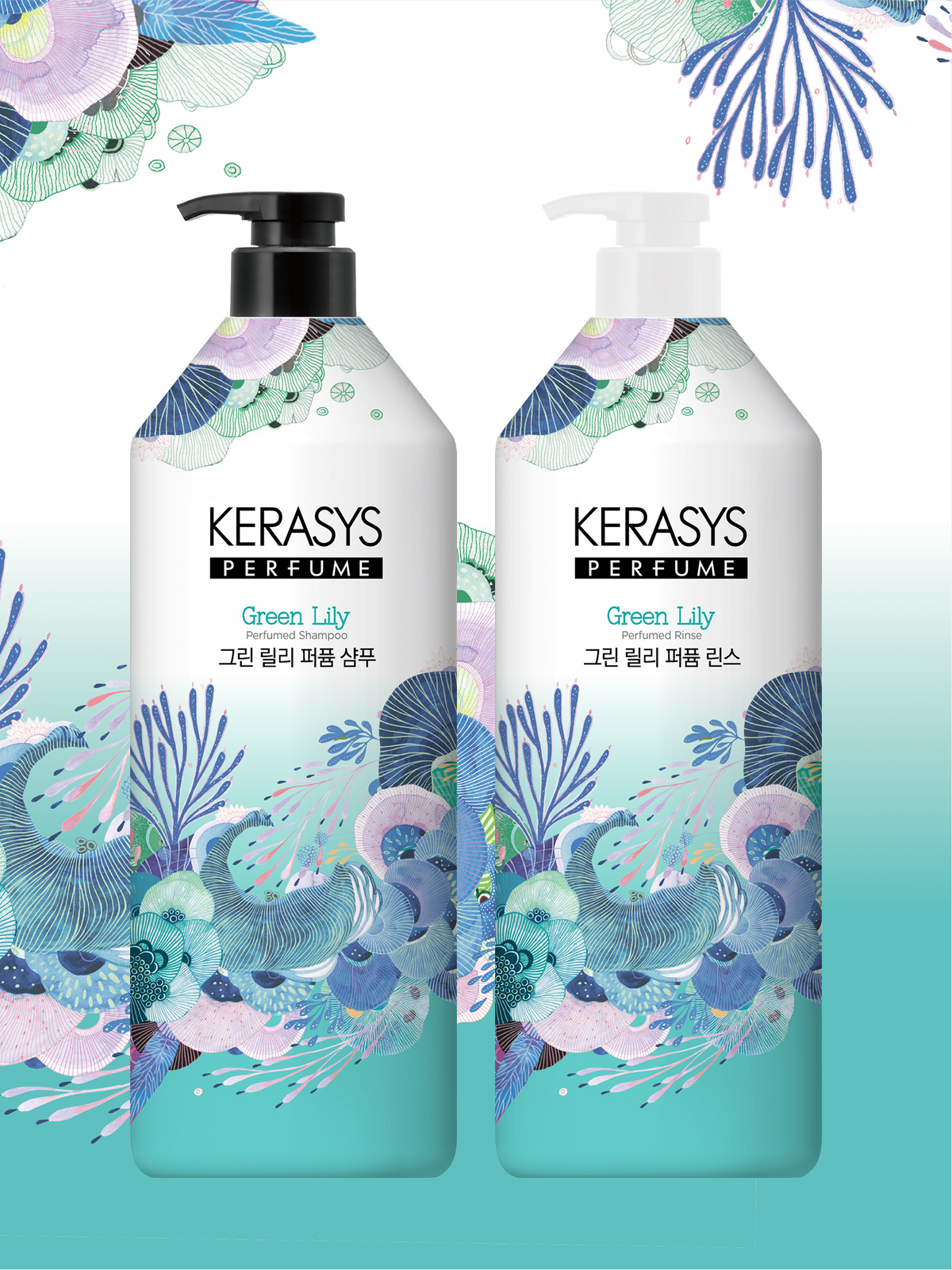 케라시스(KERASYS) 케라시스 퍼퓸 샴푸+린스 골라담기 980ml(화이트데이지/바이올렛로즈/그린릴리)