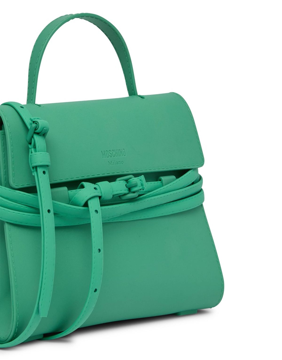 모스키노(MOSCHINO) 타이 미 실리콘 스몰 핸드백 GREEN