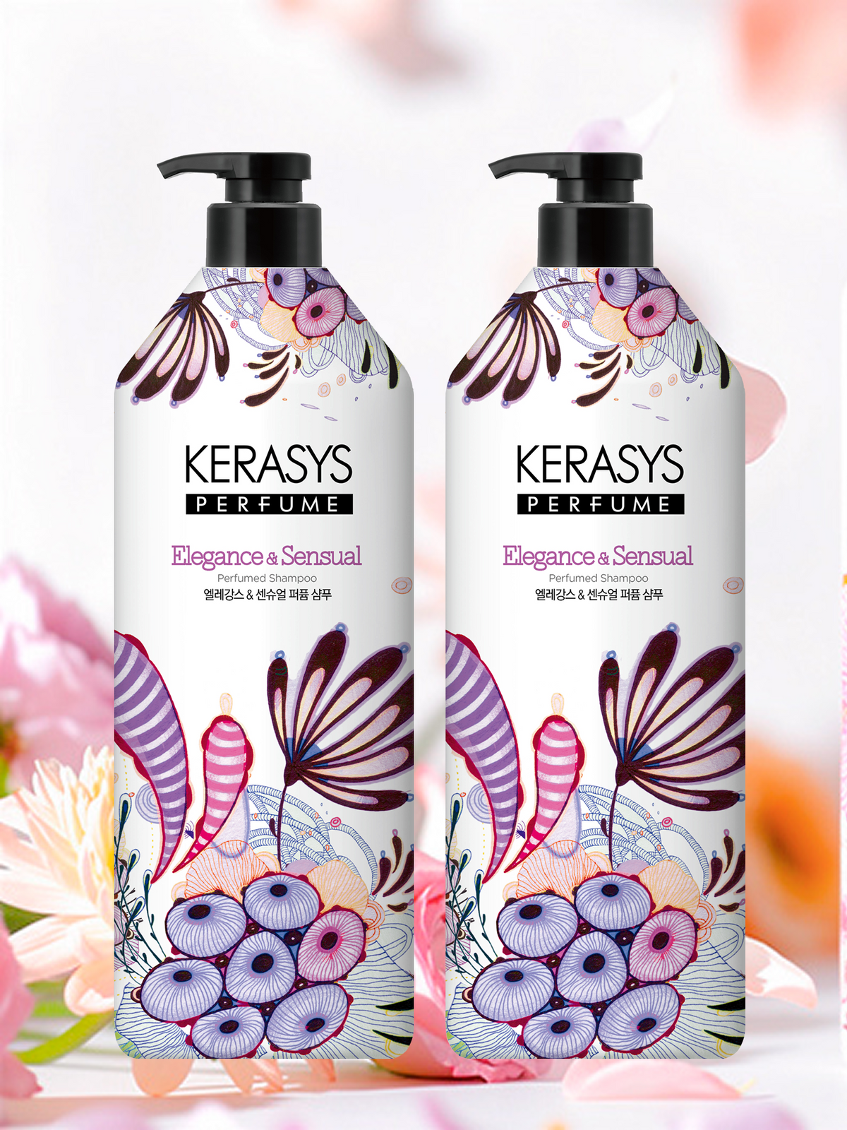 케라시스(KERASYS) 퍼퓸 샴푸+린스 980ml 2개구성 골라담기 (러블리 로맨틱/엘레강스 센슈얼)
