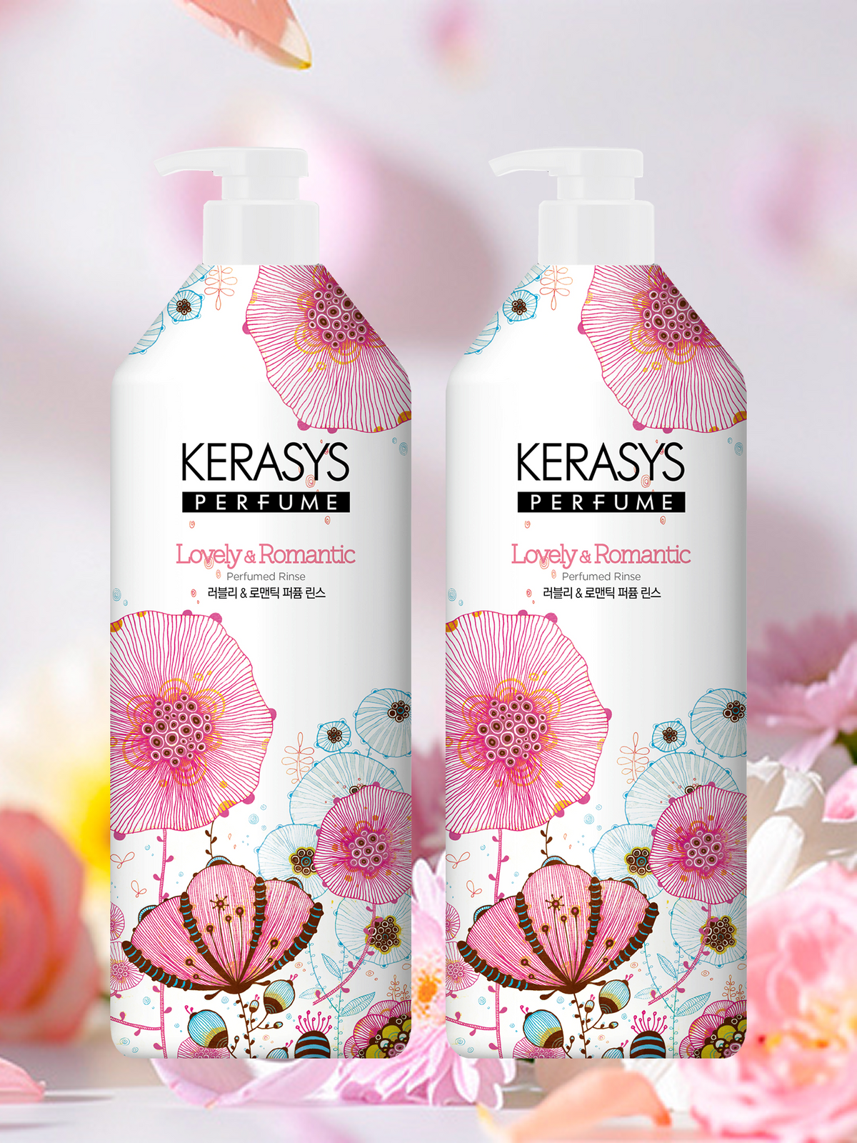 케라시스(KERASYS) 퍼퓸 샴푸+린스 980ml 2개구성 골라담기 (러블리 로맨틱/엘레강스 센슈얼)