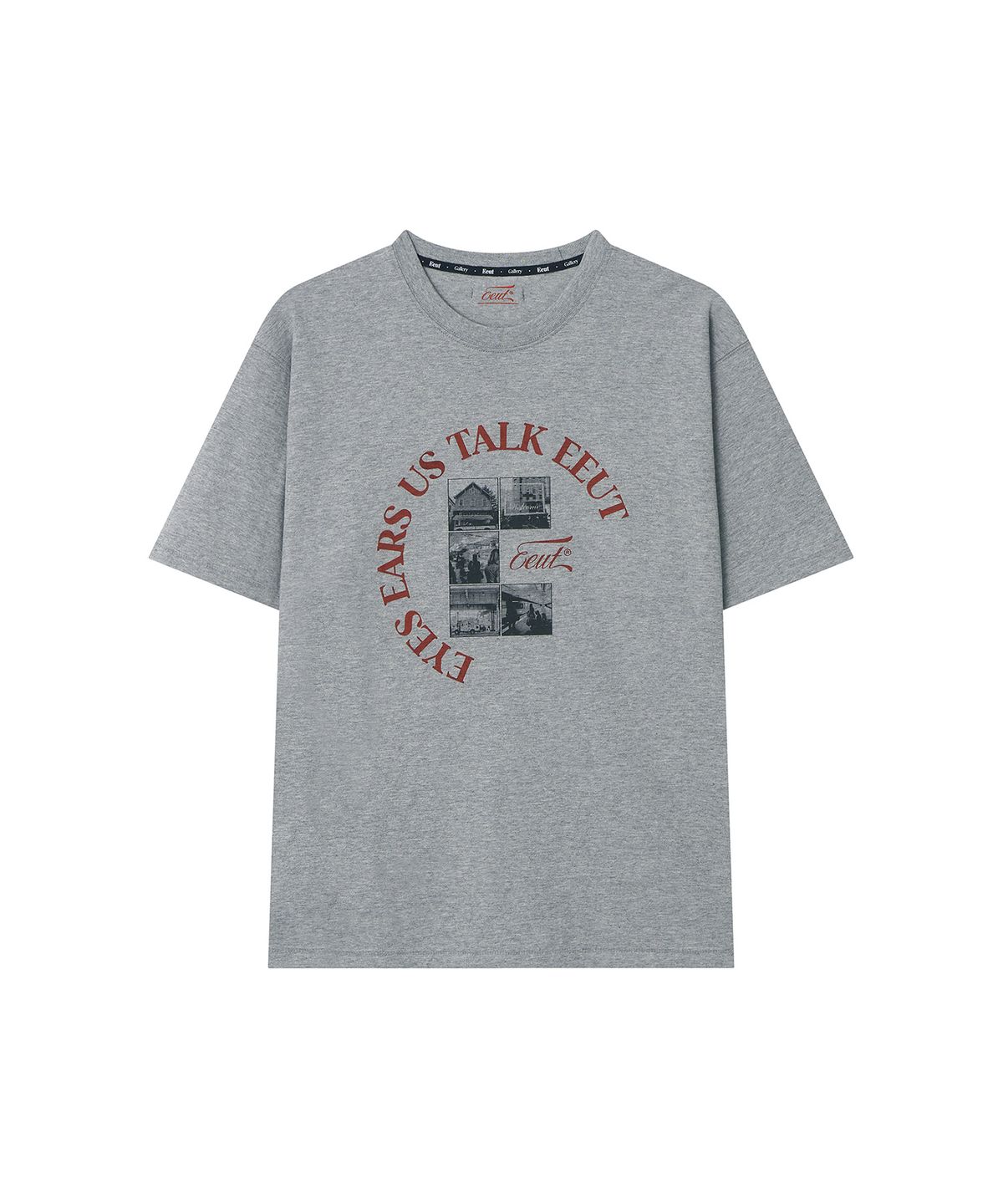 이우트(EEUT) BW PHOTO GALLERY T-SHIRT / MELANGE GRAY