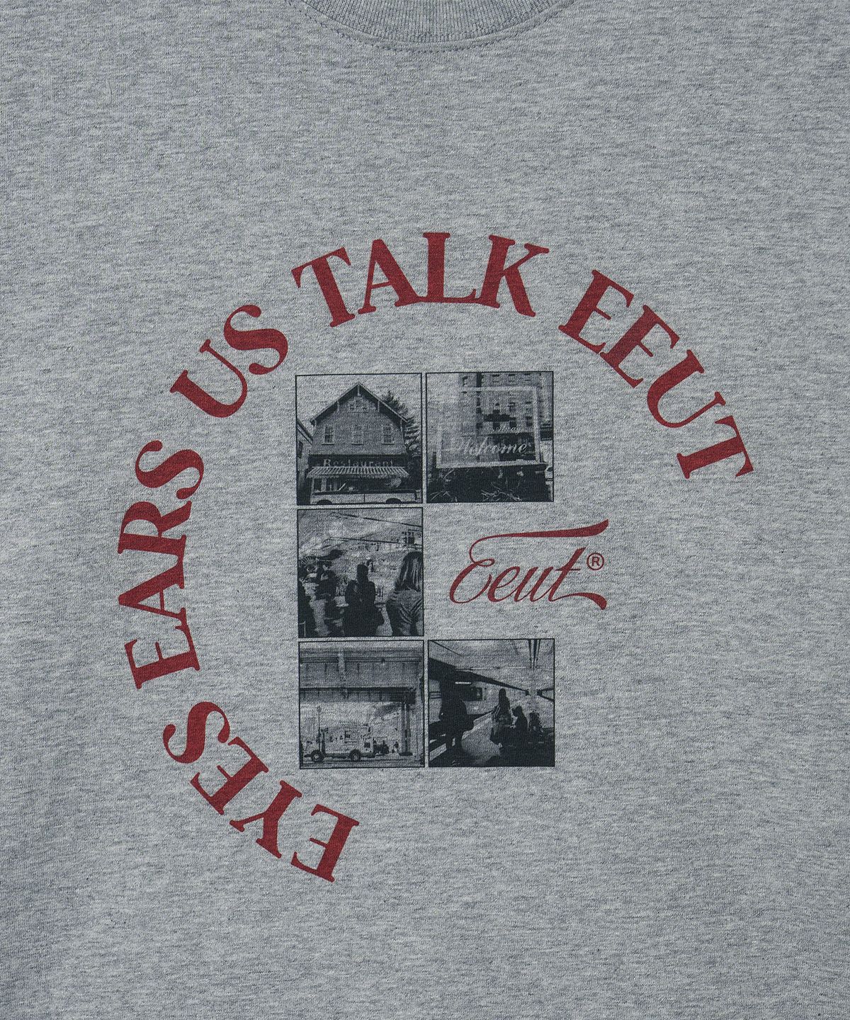 이우트(EEUT) BW PHOTO GALLERY T-SHIRT / MELANGE GRAY