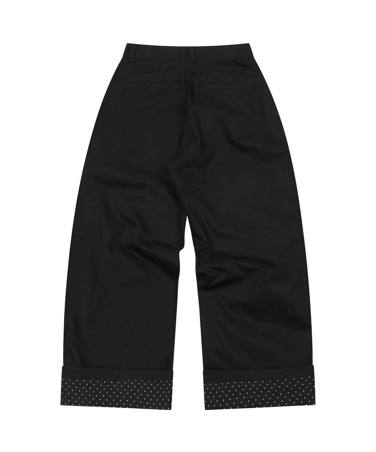 에스이에스티(S'EST) Dot Roll-up Pants Black