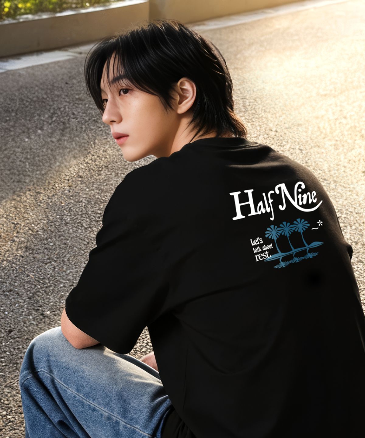 하프나인(HALFNINE) 반사 반팔 티셔츠 I06BRD_HBX11341