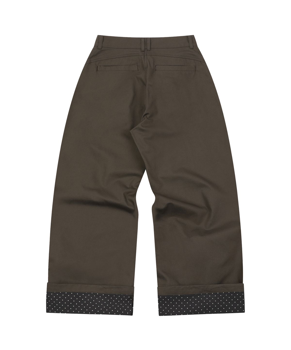 에스이에스티(S'EST) Dot Roll-up Pants Brown