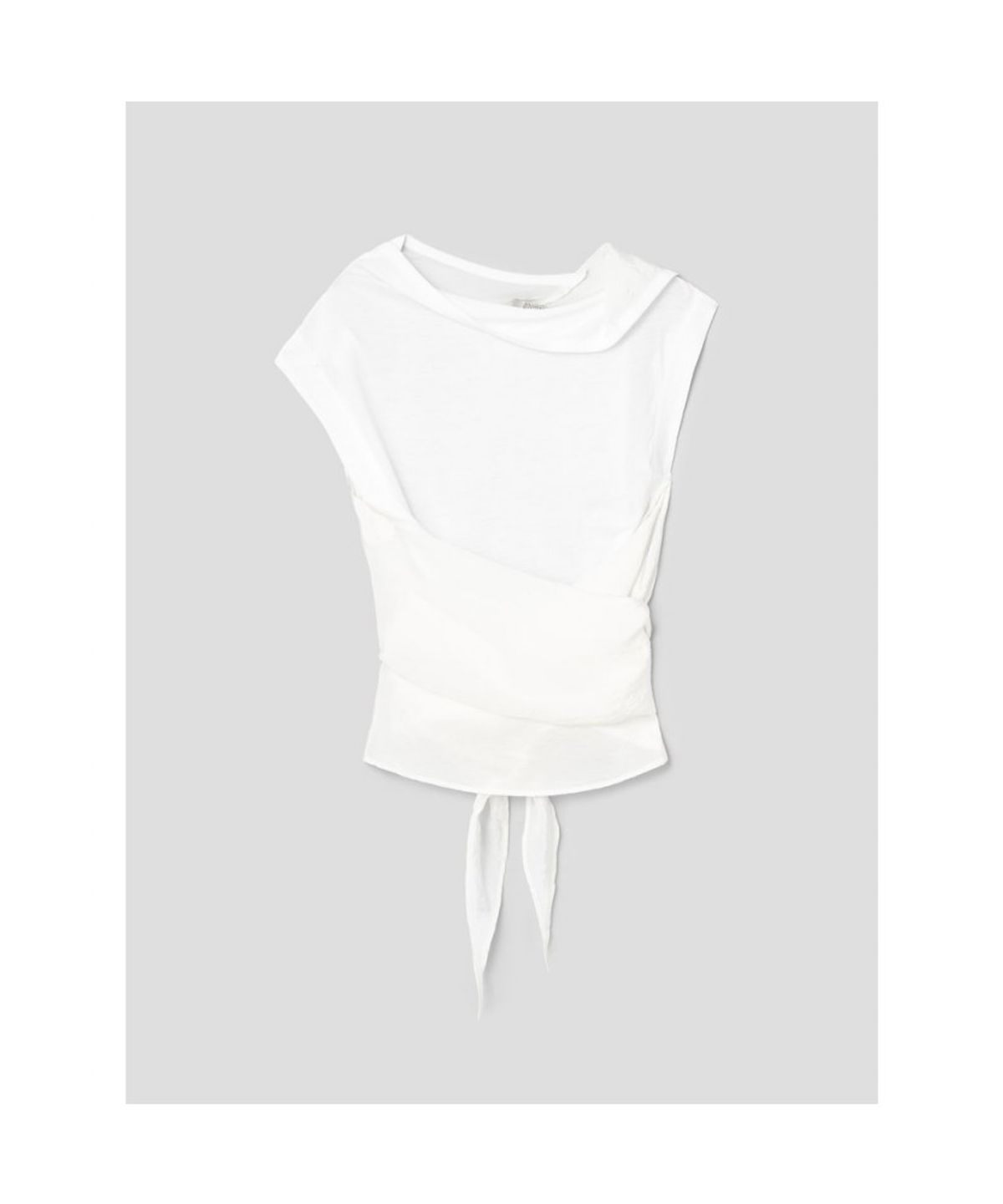 앙개(ANGGAE) Ruffle Sleevless Blouse  White