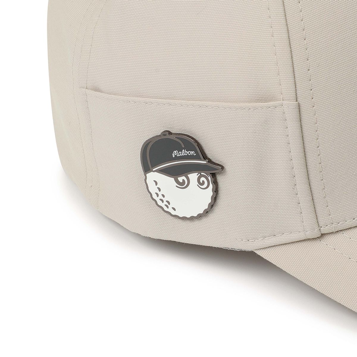 말본 골프(MALBON GOLF) 사이드 패널 볼마커 볼캡 BEIGE (MAN)