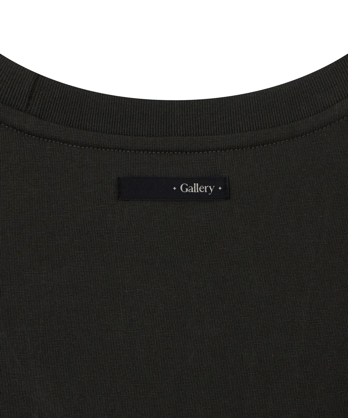 이우트(EEUT) FALLEN LEAVES GALLERY T-SHIRT / CHARCOAL