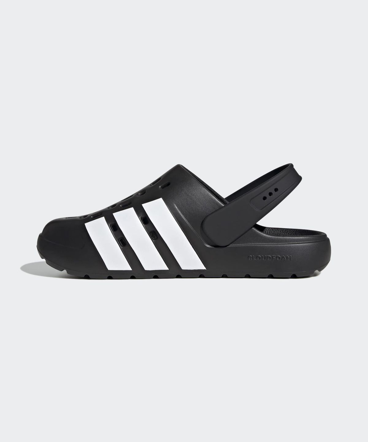 아디다스(ADIDAS) 아딜렛 클로그 2.0 - 블랙:화이트 / JQ8058