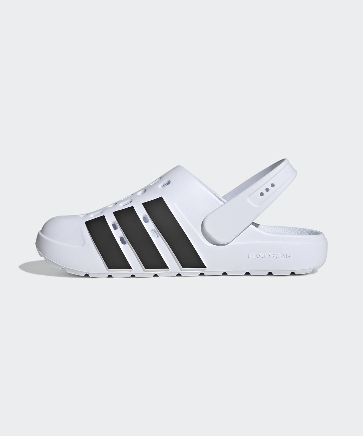 아디다스(ADIDAS) 아딜렛 클로그 2.0 - 화이트:블랙 / JS1130