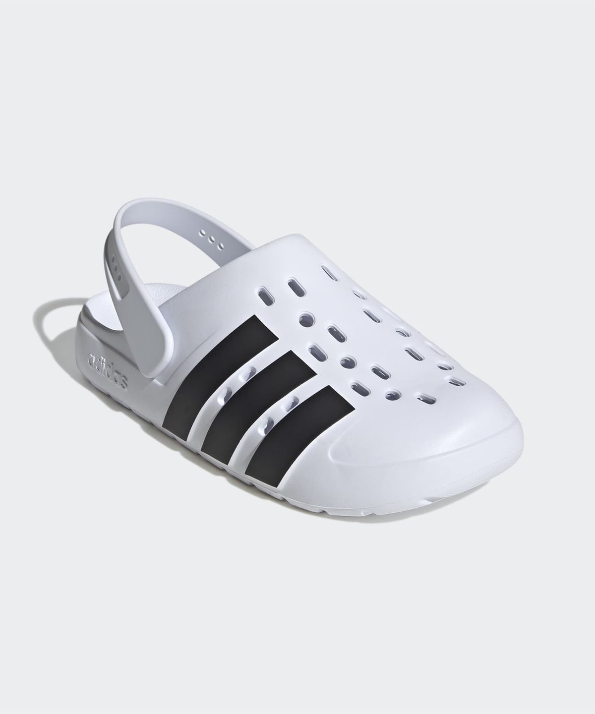 아디다스(ADIDAS) 아딜렛 클로그 2.0 - 화이트:블랙 / JS1130