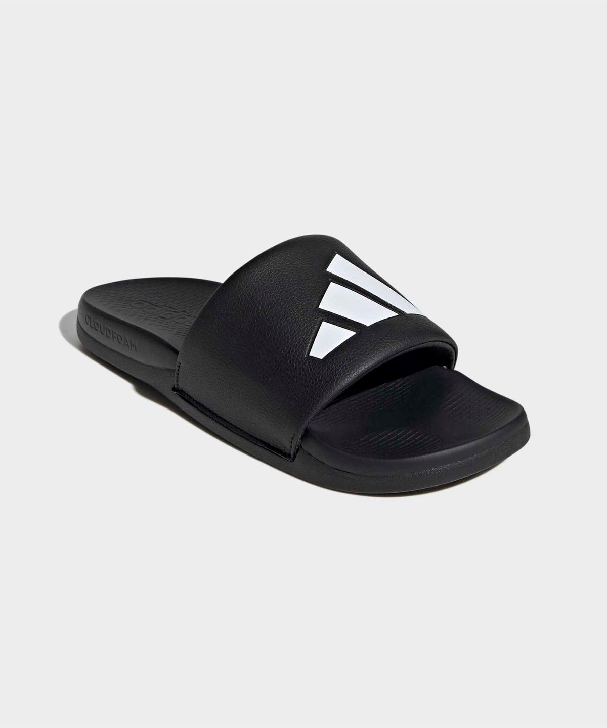 아디다스(ADIDAS) 아딜렛 컴포트 2.0 슬라이드 - 블랙:화이트 / KK2519