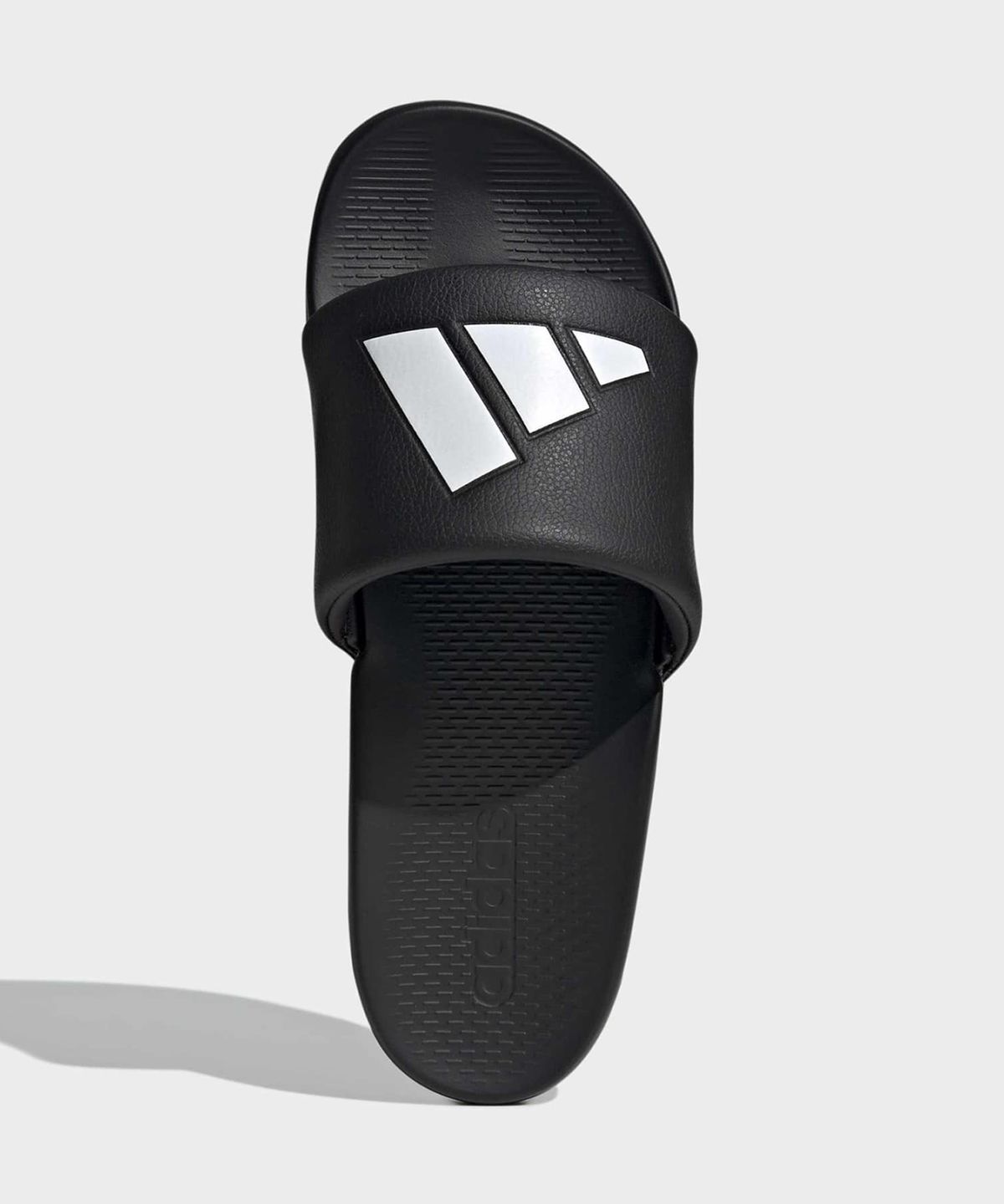 아디다스(ADIDAS) 아딜렛 컴포트 2.0 슬라이드 - 블랙:화이트 / KK2519