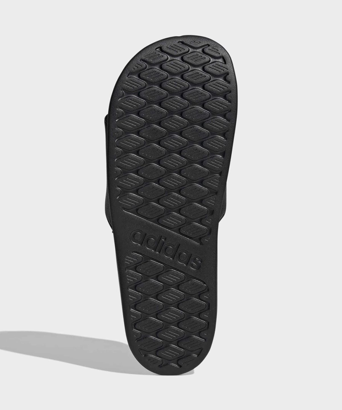 아디다스(ADIDAS) 아딜렛 컴포트 2.0 슬라이드 - 블랙:화이트 / KK2519