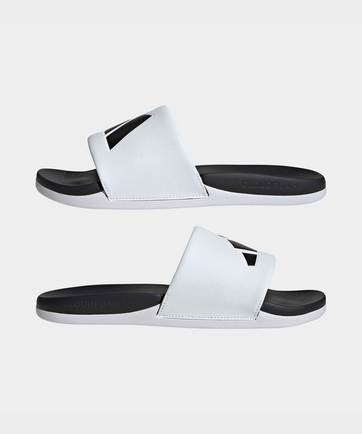 아디다스(ADIDAS) 아딜렛 컴포트 2.0 슬라이드 - 화이트:블랙 / KK2520