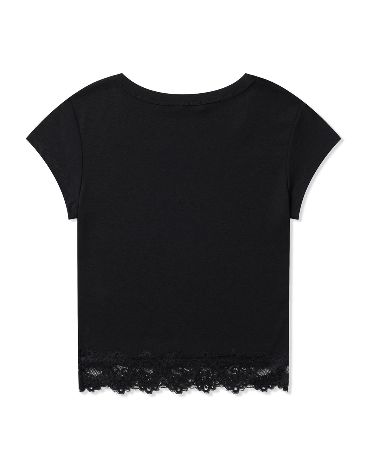 포스333(PHOS333) W Slim Fit Lace T-Shirt/Black