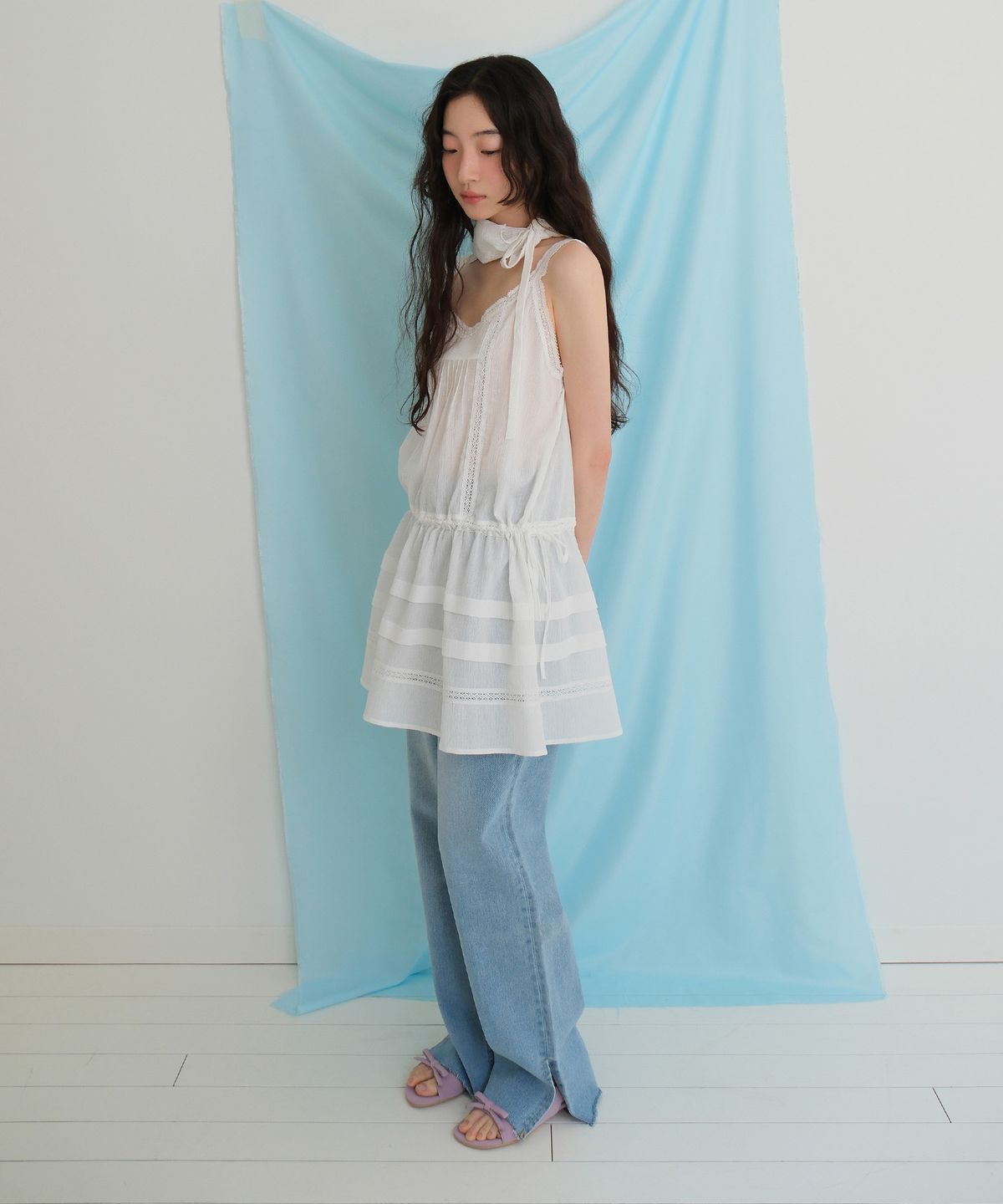 모의(MOUI) Sunset sleeveless ops (O/WHITE)