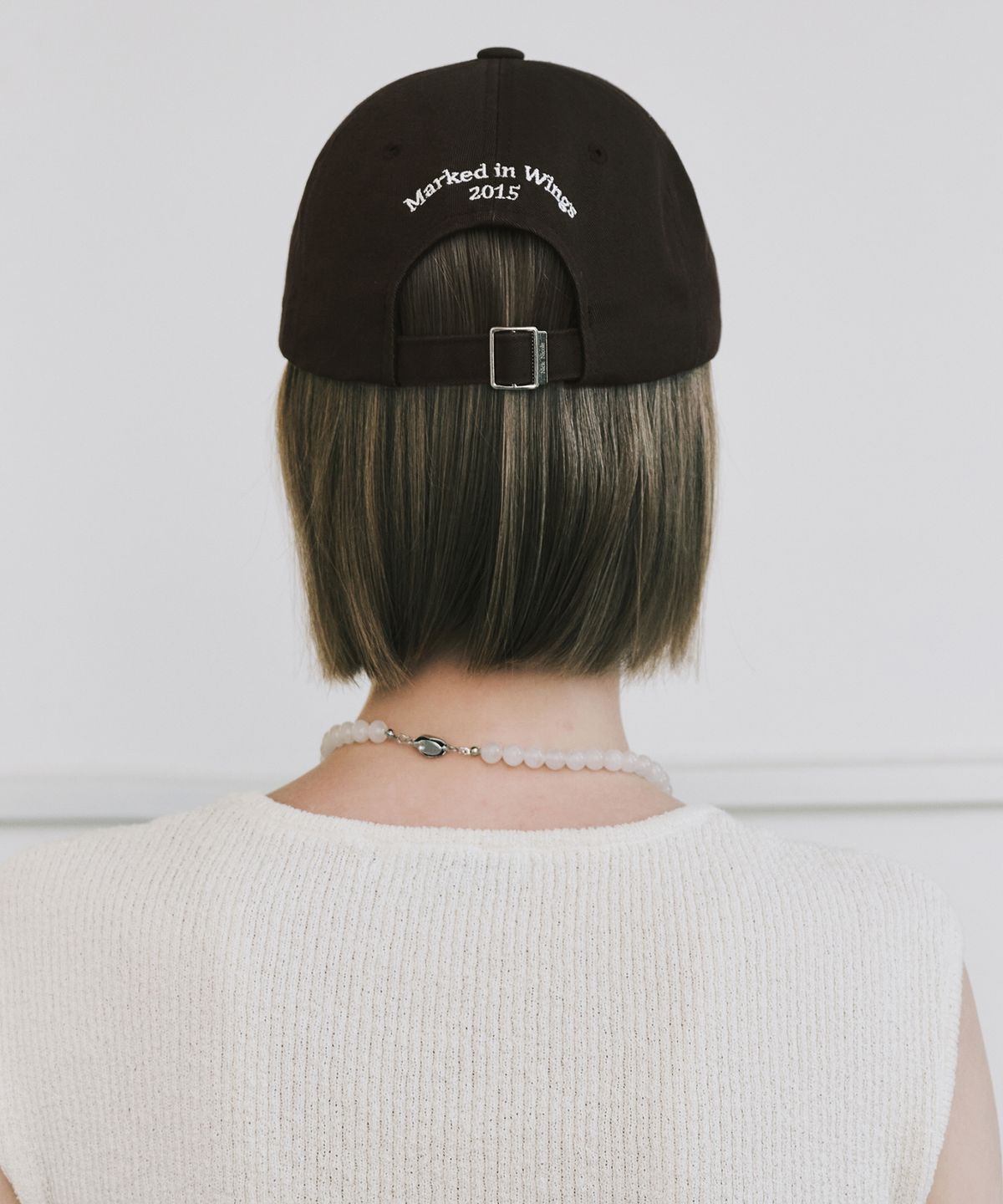닉앤니콜(NICK&NICOLE) OVAL WAPPEN BALL CAP_BROWN