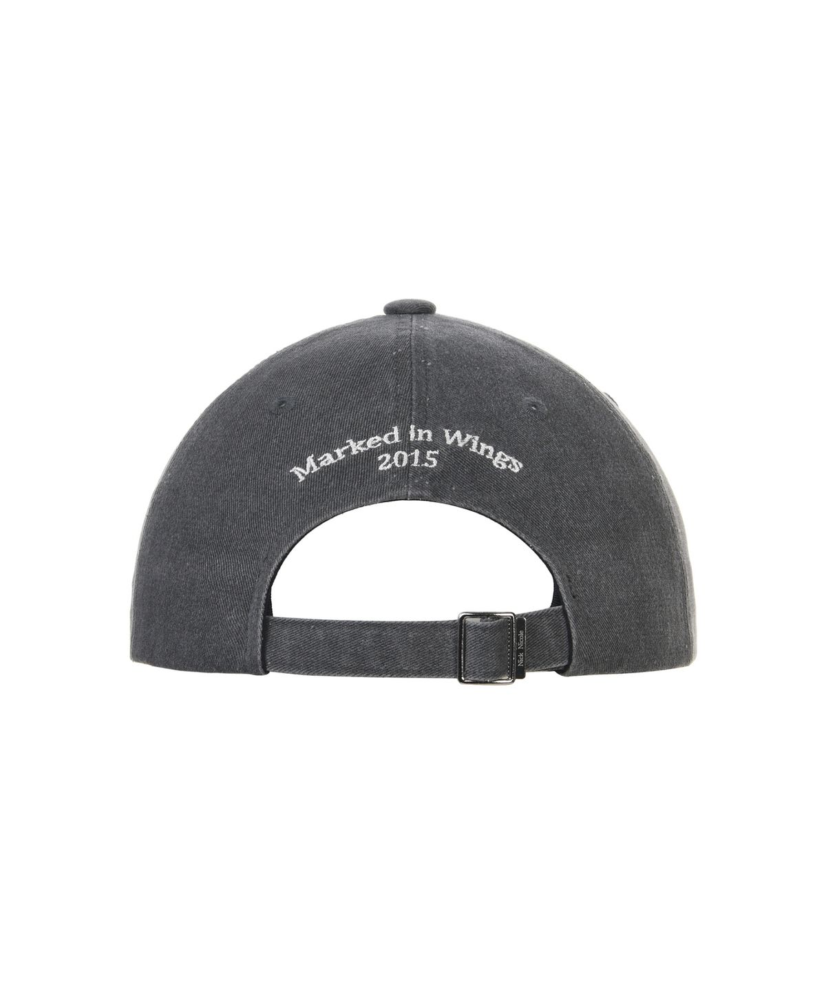 닉앤니콜(NICK&NICOLE) OVAL WAPPEN BALL CAP_DENIM CHARCOAL