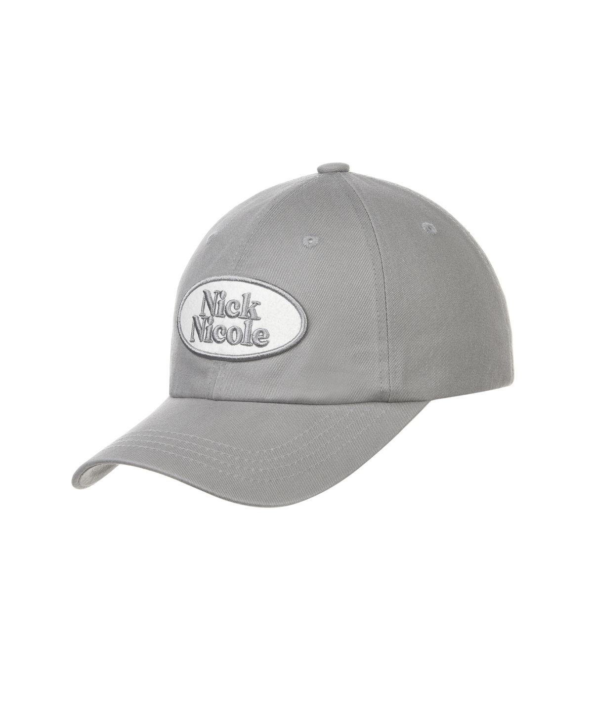 닉앤니콜(NICK&NICOLE) OVAL WAPPEN BALL CAP_GRAY