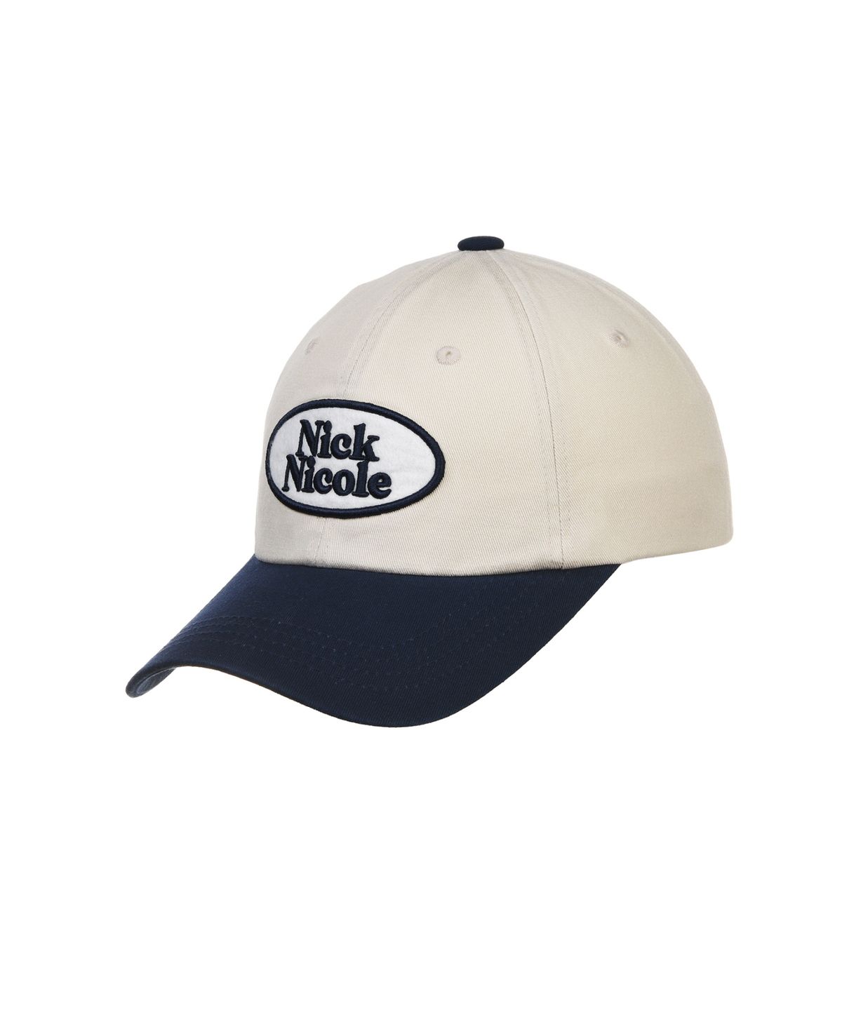 닉앤니콜(NICK&NICOLE) OVAL WAPPEN BALL CAP_TWOTONE NAVY