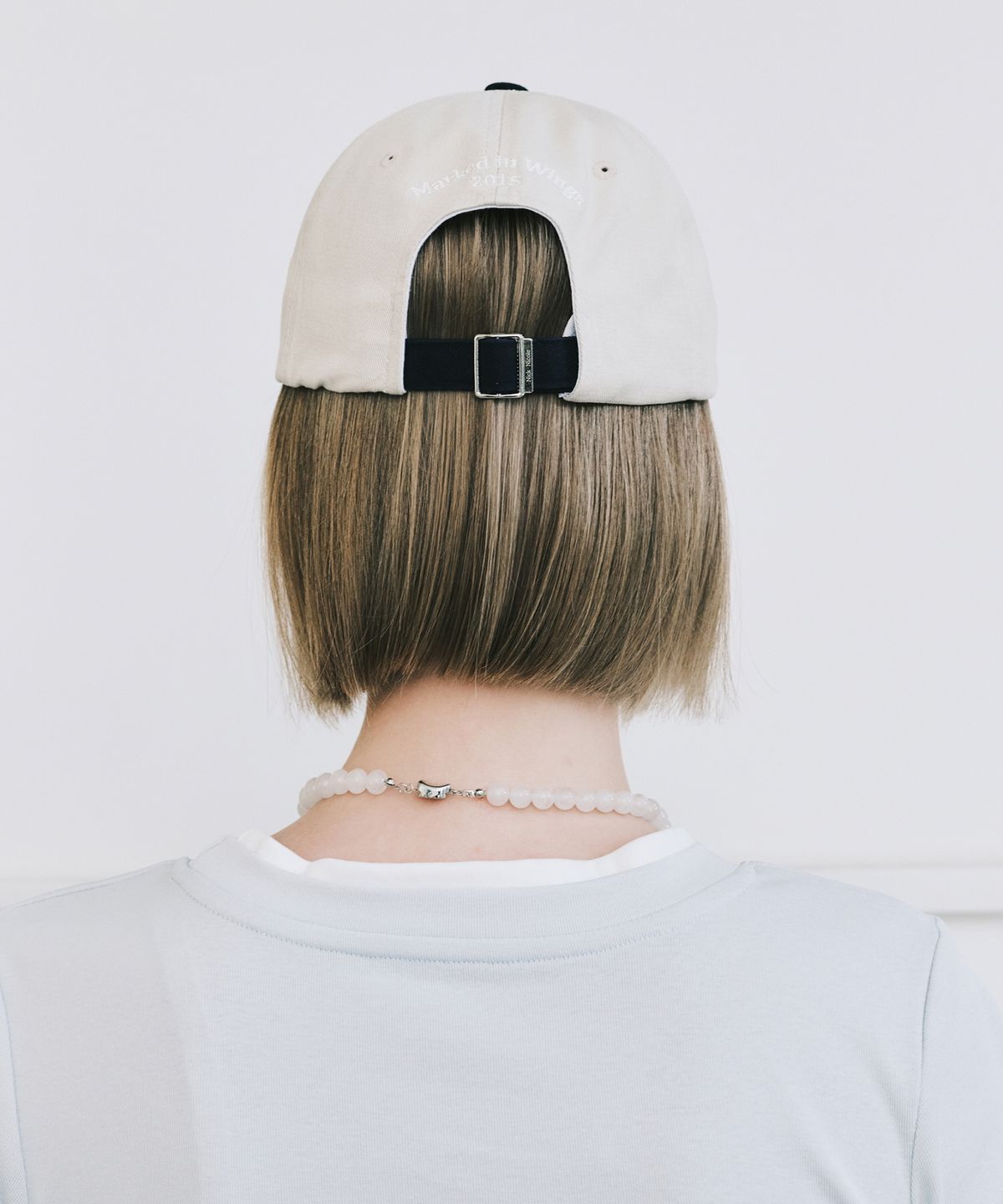 닉앤니콜(NICK&NICOLE) OVAL WAPPEN BALL CAP_TWOTONE NAVY