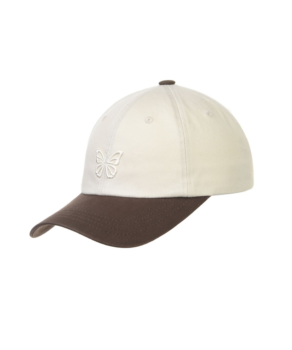 닉앤니콜(NICK&NICOLE) MINI BUTTERFLY BLINK BALL CAP_TWOTONE BROWN