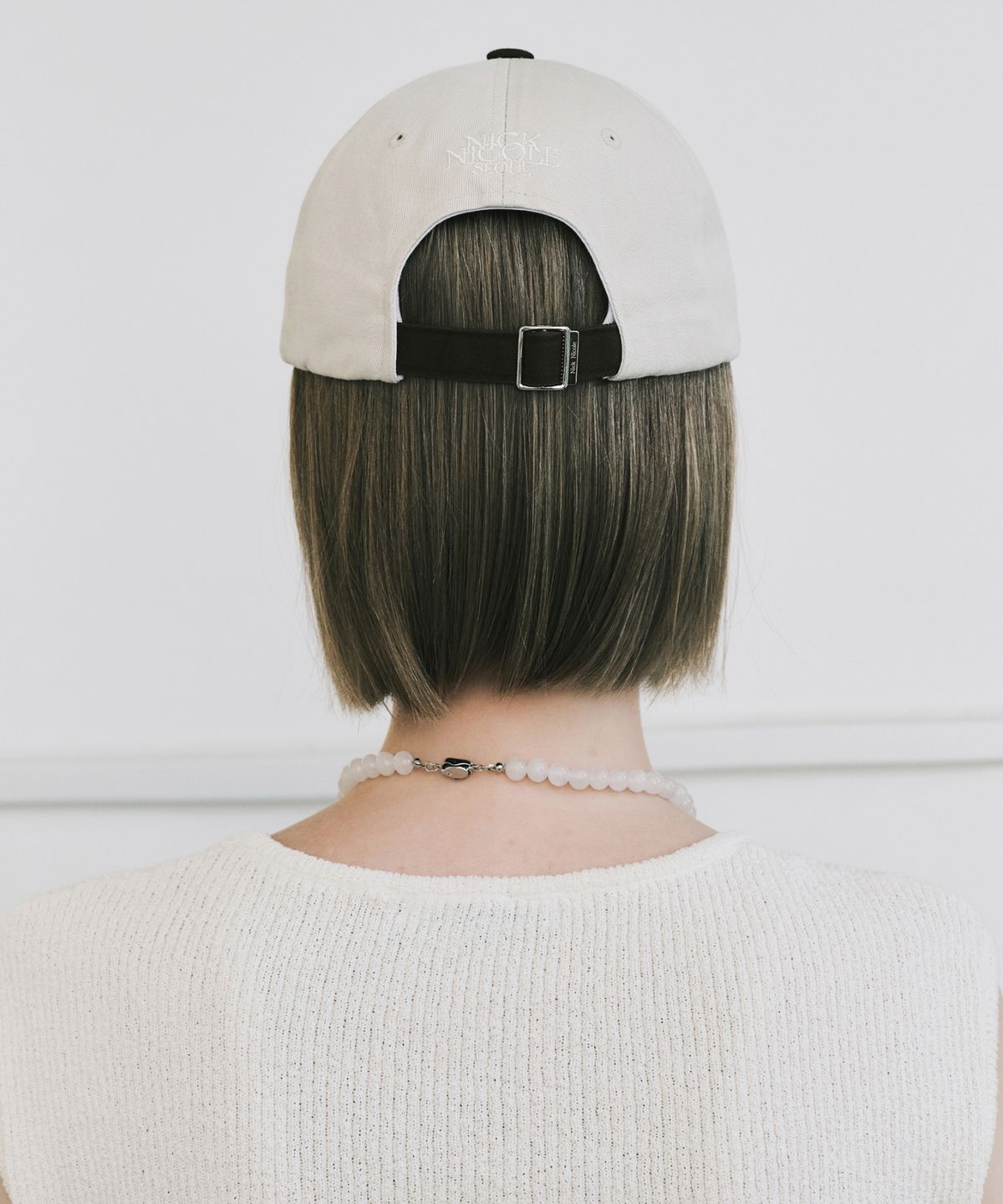 닉앤니콜(NICK&NICOLE) MINI BUTTERFLY BLINK BALL CAP_TWOTONE BROWN