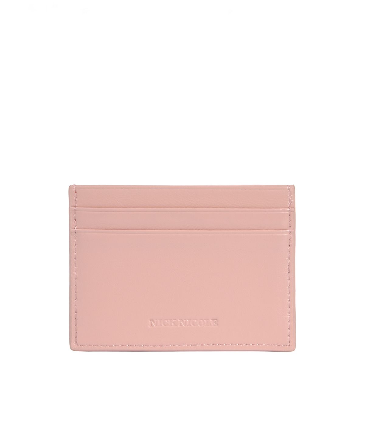 닉앤니콜(NICK&NICOLE) EMBOSSED LEATHER CARD WALLET_PINK