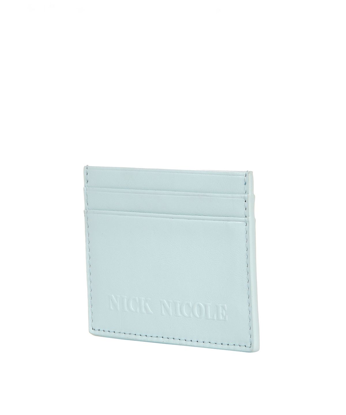 닉앤니콜(NICK&NICOLE) EMBOSSED LEATHER CARD WALLET_MINT