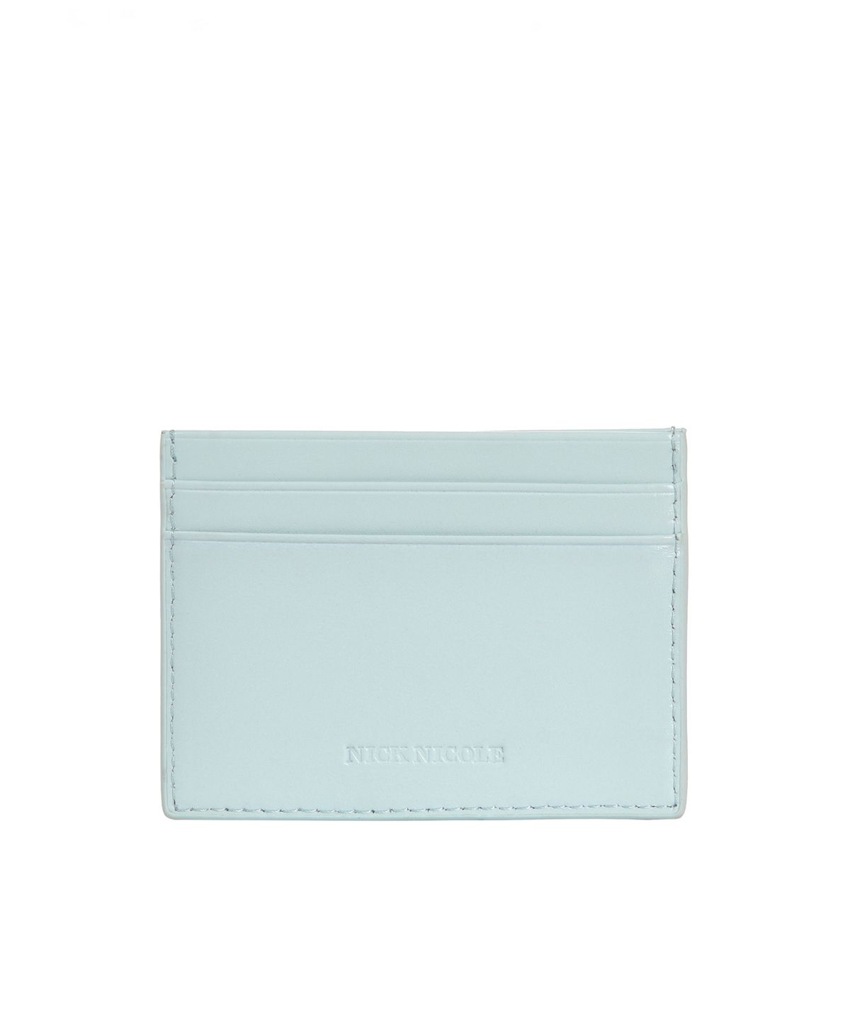 닉앤니콜(NICK&NICOLE) EMBOSSED LEATHER CARD WALLET_MINT