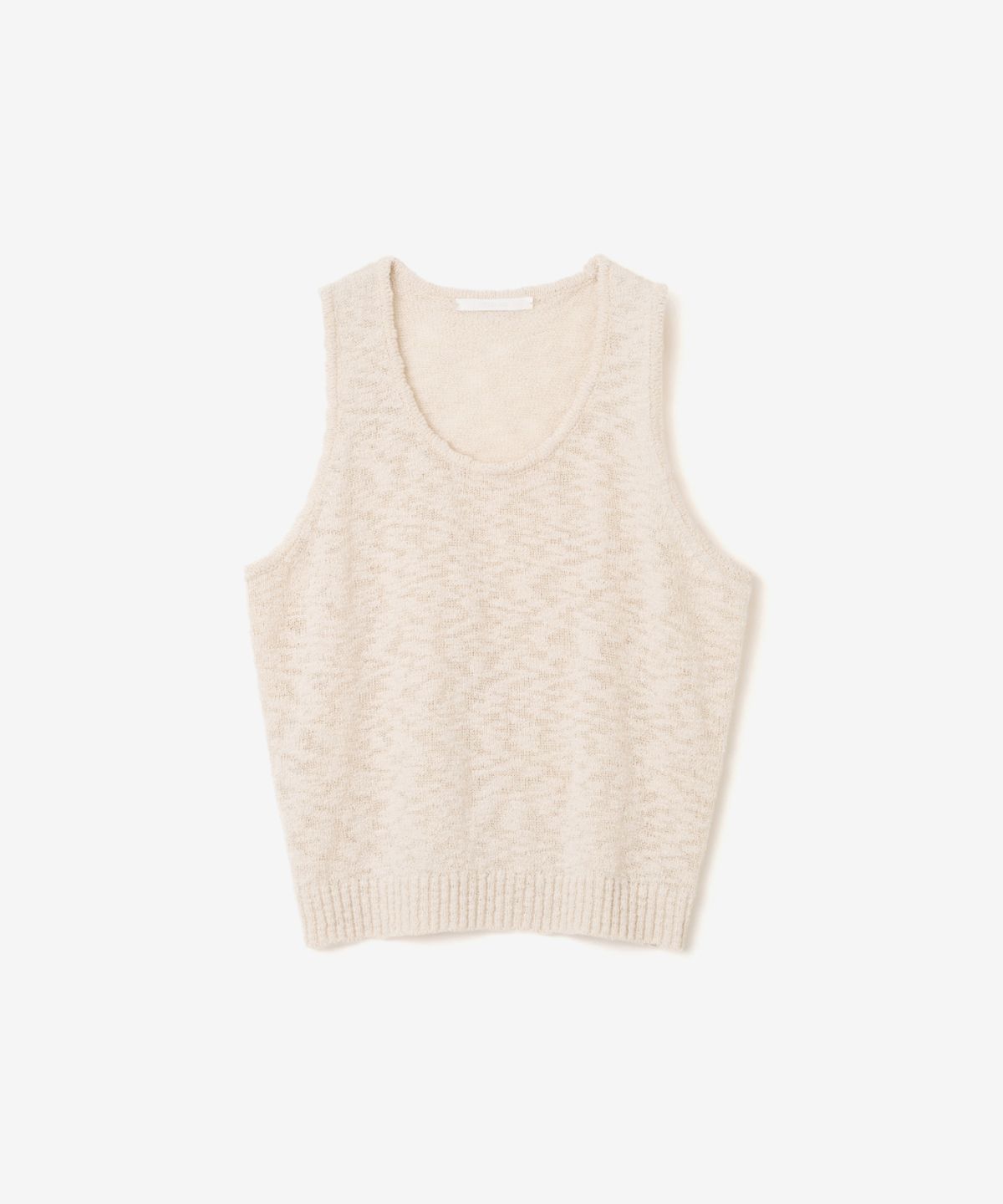 이어닝(YEARNING) COTTON SLUB KNIT SLEEVELESS, ECRU