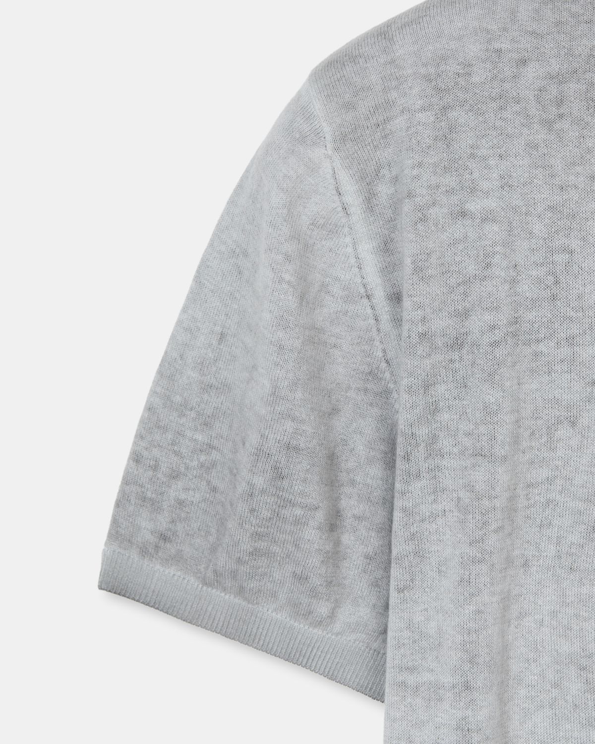 디앤드퀘스천(THEENDQUESTION) Dyeing washed collar knit top / GRAY