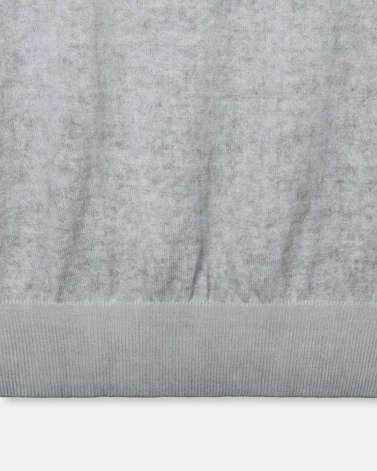 디앤드퀘스천(THEENDQUESTION) Dyeing washed collar knit top / GRAY