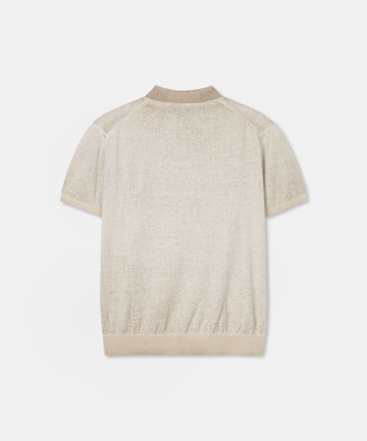 디앤드퀘스천(THEENDQUESTION) Dyeing washed collar knit top / BEIGE