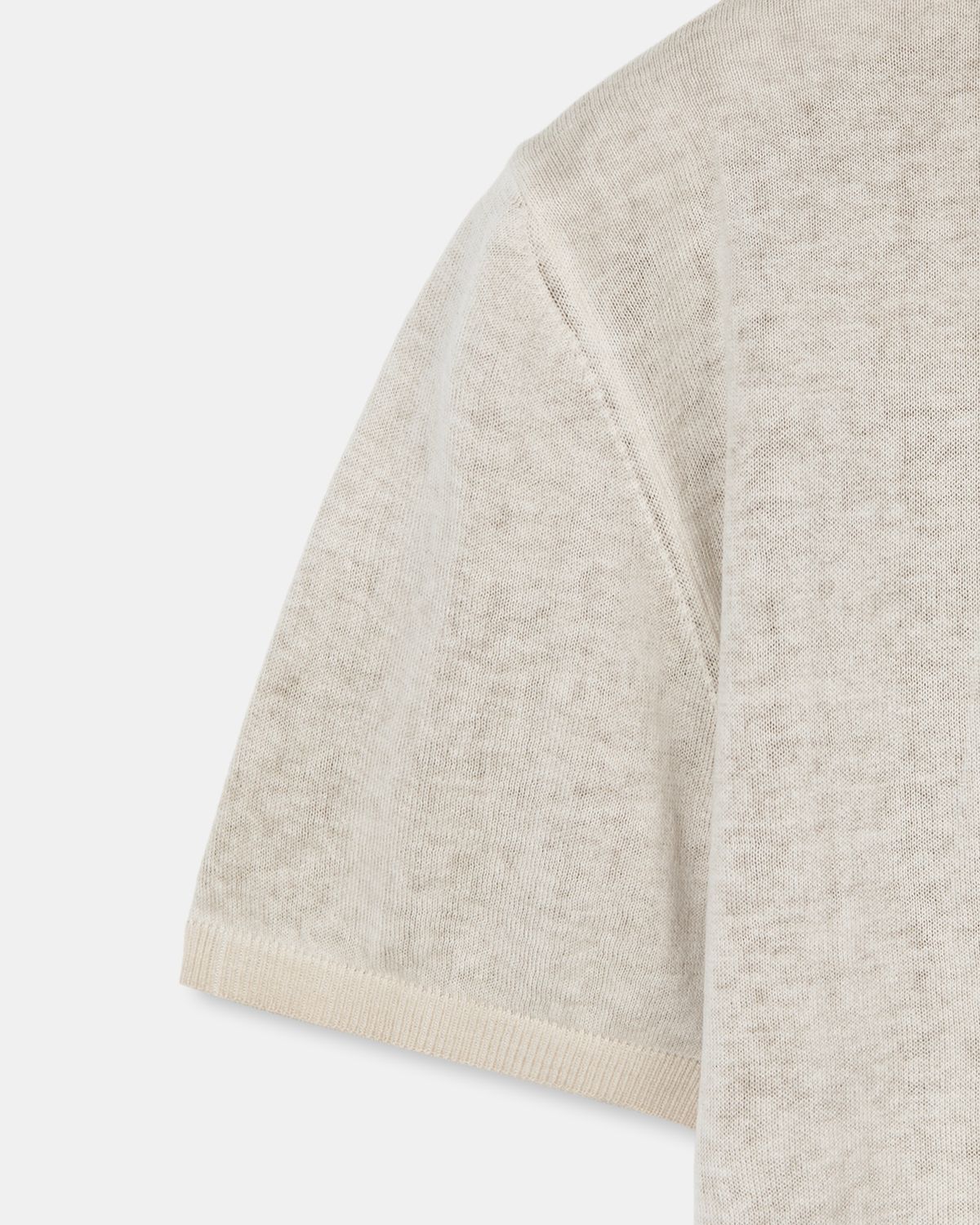 디앤드퀘스천(THEENDQUESTION) Dyeing washed collar knit top / BEIGE