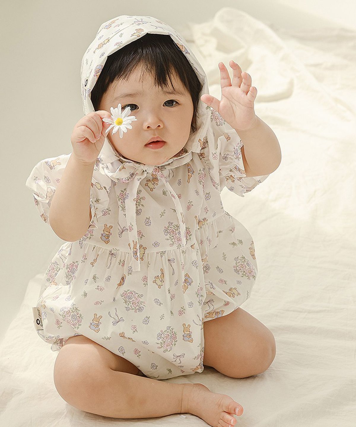 아림클로젯(ARIMCLOSET) 귀여운 아기 토끼의 신나는 하루 - 아기 여름 바디슈트