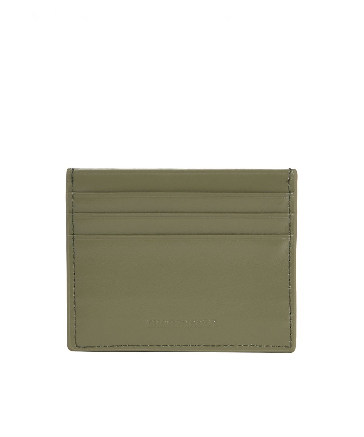 닉앤니콜(NICK&NICOLE) METAL RIVET LEATHER CARD WALLET_KHAKI
