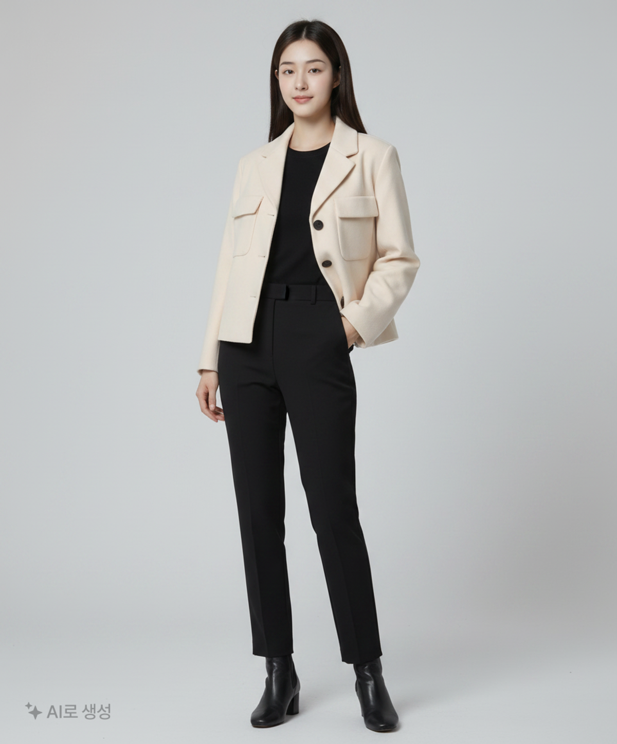 미쏘(MIXXO) 테일러드 싱글 숏자켓 MIWJKAT43G M