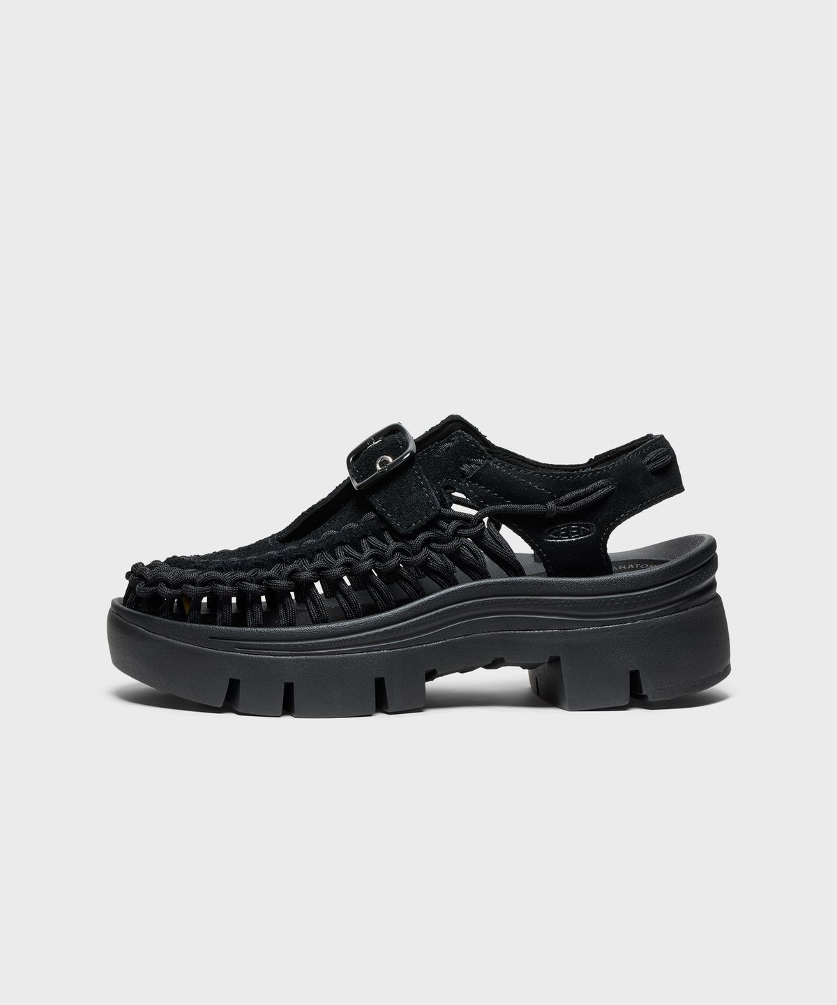 킨(KEEN) 유니크 플랫폼 메리제인 샌들 남여공용 Black/Black